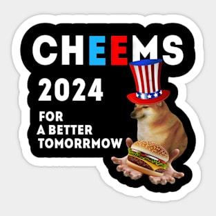 Cheems 2024 Better Tomorrmow Sticker